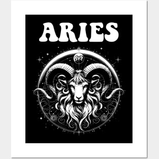 Aries Zodiac Sign March April Birthday Gift Posters and Art